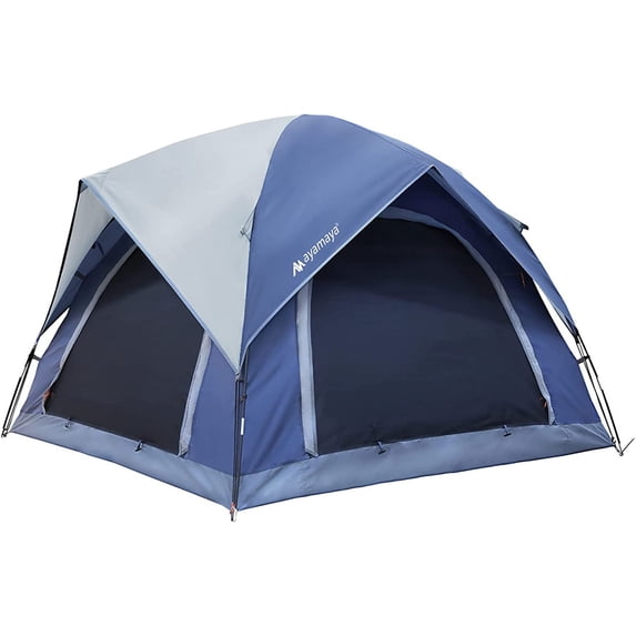 3 Person Tents for Camping - KANCOKIT Outdoor Waterproof Dome Family Tents with Removable Rainfly, Breathable with 2 Doors & 2 Large Mesh Windows - Easy Set Up for Backpacking, Hiking, Travelling