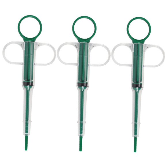 3 Pets Medicine Medicine Dispenser Pet Dog Cat Pill Tablet Syringe Round Head Capsule Tablet Feeding Tool for Pets Nursing Green