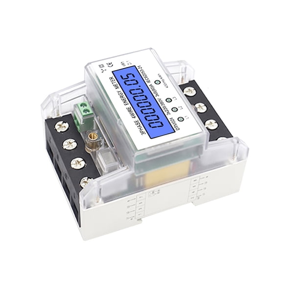3 Phase 4 Wire Energy Meter 220/380V 5-80A Energy Consumption KWh Meter DIN Rail Installation Digital Electric Power Meter With LCD Backlight Display