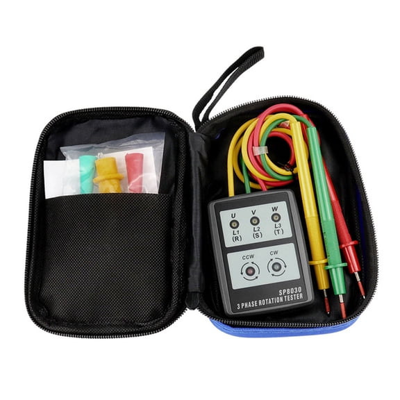 3 Phase 60V-600V Sequences Order Presences Rotation Checker Indicator Detectors Meter 20Hz-400Hz with LED Tester Phase