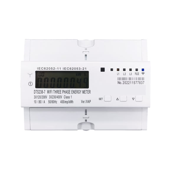 3 Phase 80A Tuya Smart Bidirectional Energy Meter Timer Power Consumption Monitor KWh Meter Wattmeter ,Easy to Install