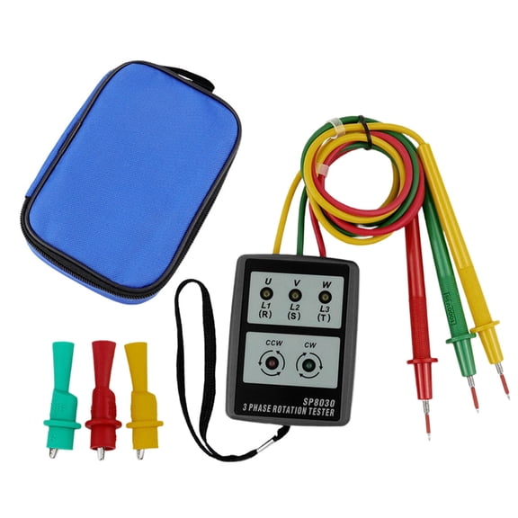 3 Phase Sequences Rotation Tester, Phase Sequences Presences Rotation Tester Indicators Detectors Meter with LED 60V-600