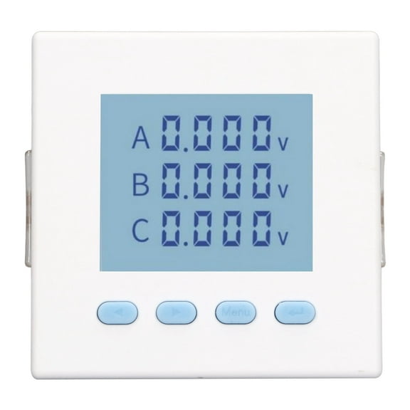 3 Phase Voltmeter Voltage Volt Meter LCD Digital Display AC400V Range AC220V Input