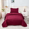 thumbnail image 1 of 3-Piece 100% Cotton Oversized Bedspread Set Coverlet Set Lightweight Quilt Set Embroidery Farmhouse Bedding Set T, 1 of 9