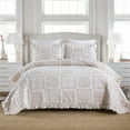 thumbnail image 1 of 3-Piece 100% Cotton Oversized Bedspread Set Coverlet Set Lightweight Quilt Set TJ, 1 of 9