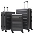 thumbnail image 1 of 3 Piece (20/24/28) Luggage Sets without Any Front Laptop Pocket, Lightweight ABS+PC Suitcase Hardshell with TSA Lock and Spinner Silent Wheels, Convenient for Trips,Dark Grey, 1 of 7