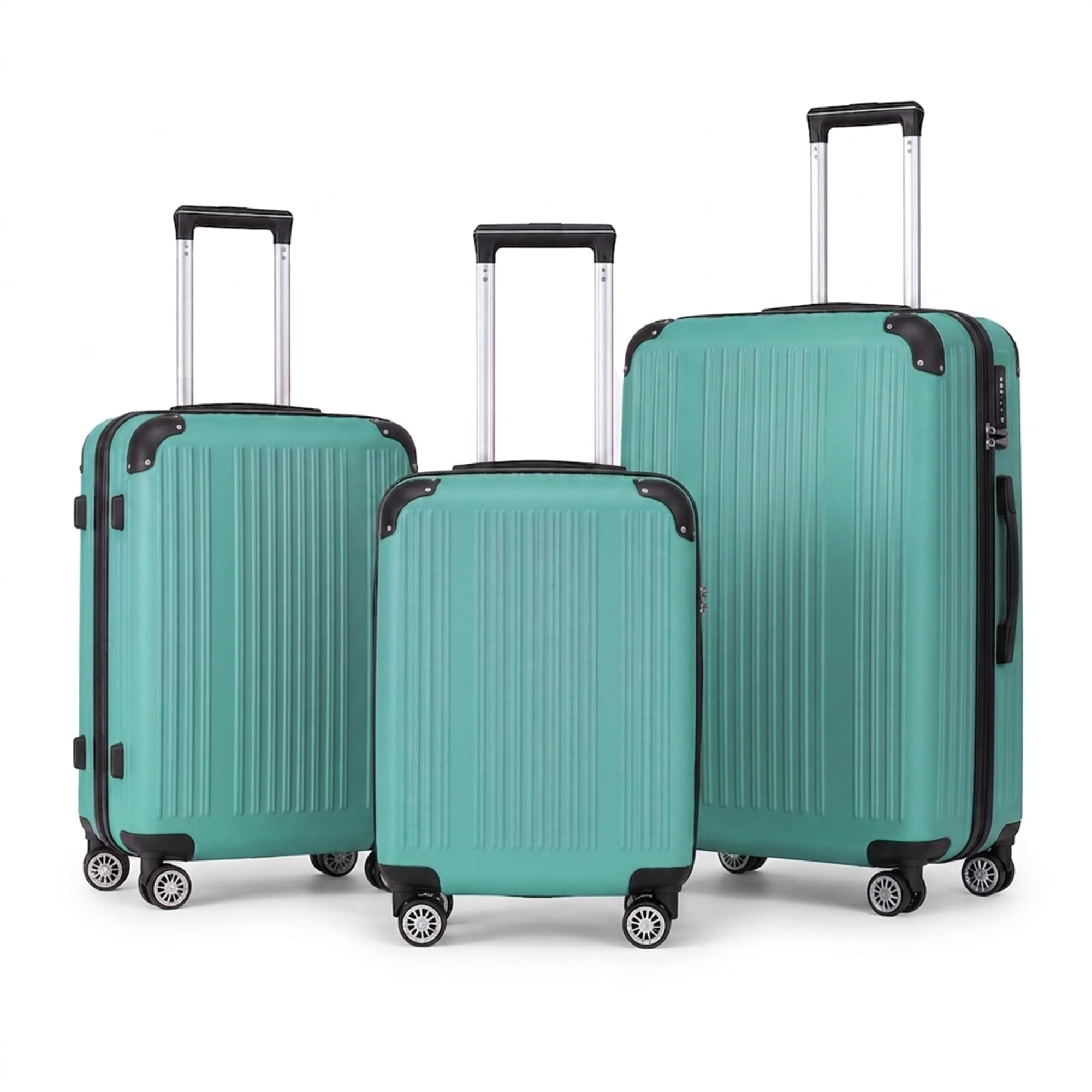 3-Piece ABS Hardshell Luggage Set, Lightweight Durable Suitcases 3-Piece ABS Hardshell Luggage Set, Lightweight Durable Suitcases