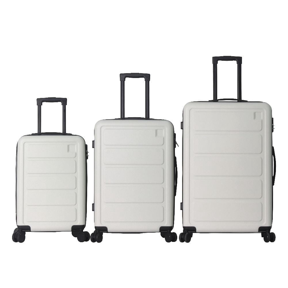 3-Piece ABS Hardshell Luggage Set, Lightweight Spinner Suitcase with Lock (20/24/28 inch)