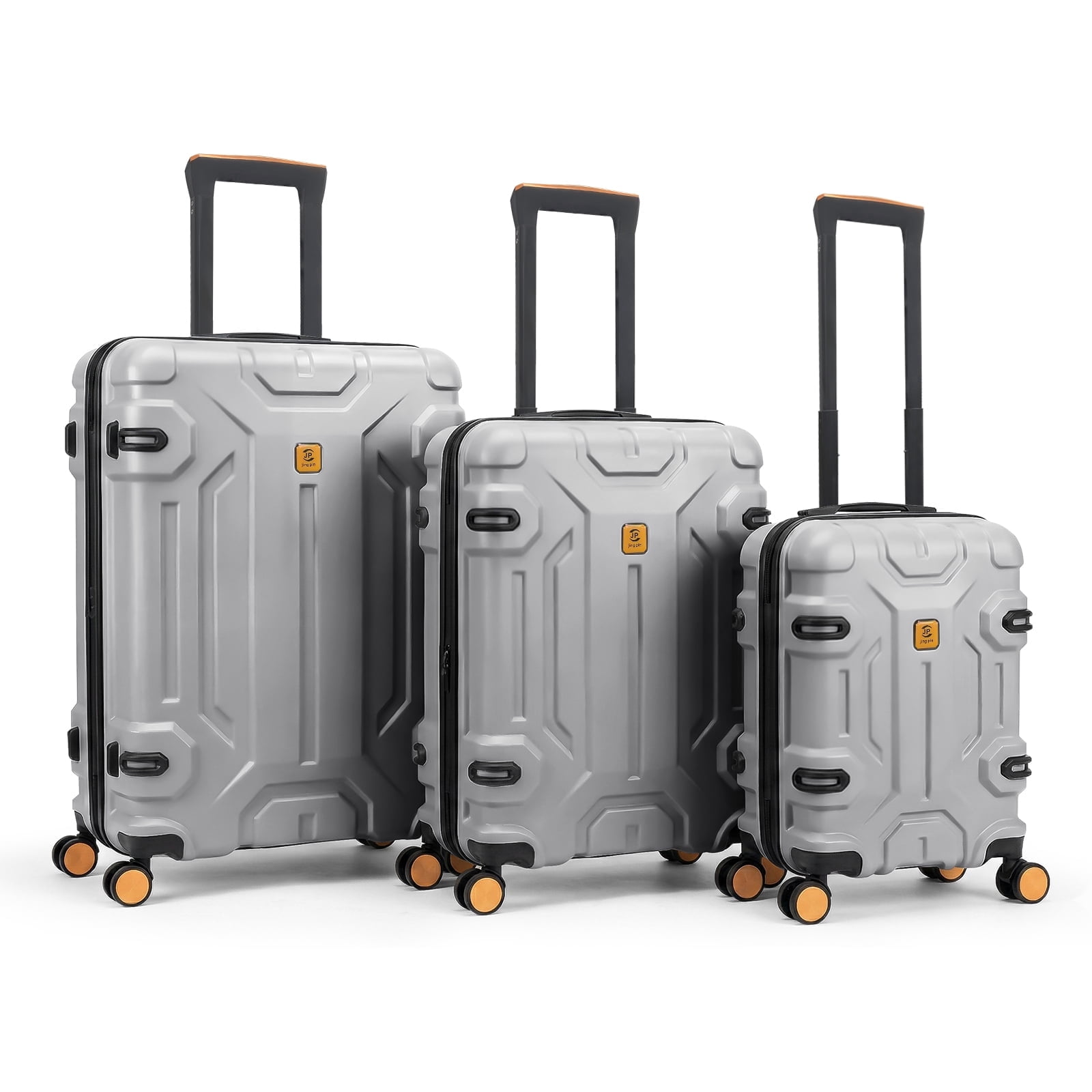 3 Piece ABS Luggage Set with TSA Lock, 20/26/30 Inch Spinner Suitcase for Carry On and Checked Bag, Lightweight Durable Travel Bags for Family Vacation Holiday Travel Back to School and Business Trip