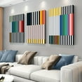 3Piece Abstract Geometric Canvas Art Print Set Modern & Art Deco