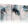 thumbnail image 1 of 3 Piece Abstract Module Canvas Wall Art Simplicity Hanging Painting for Living Room Bedroom Office, 12x16 Inch with Inner Framed Canvas Prints Wall Decor Contemporary Watercolor Home Artwork, 1 of 6