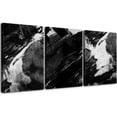 thumbnail image 1 of 3 Piece Abstract Wall Art Black and White Paintings Minimalist Wall Decor Graffiti Poster Modern Artwork Picture HD Canvas Print,Framed for Living Room Bedroom Bathroom, 12"x16"x3 Panels, 1 of 7