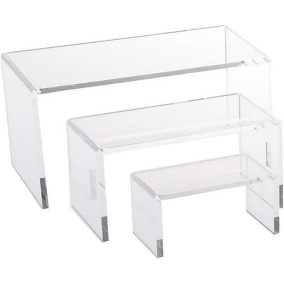 3 Piece Acrylic Riser Set (Medium Rectangle)