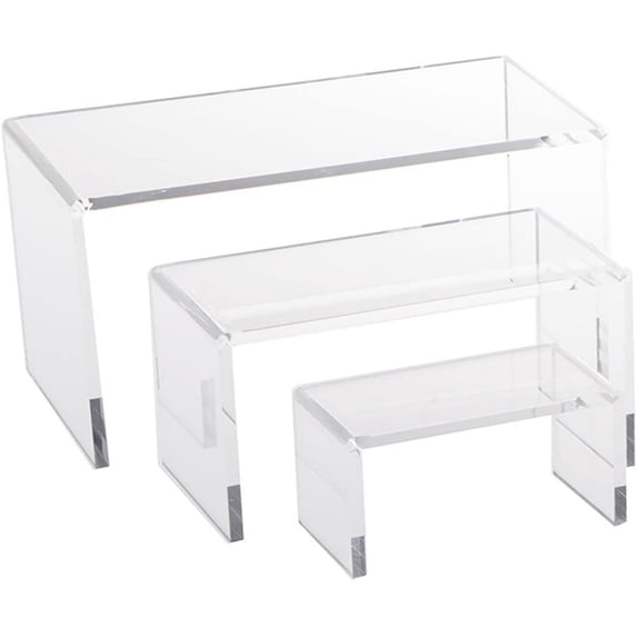 3 Piece Acrylic Riser Set (Medium Rectangle)