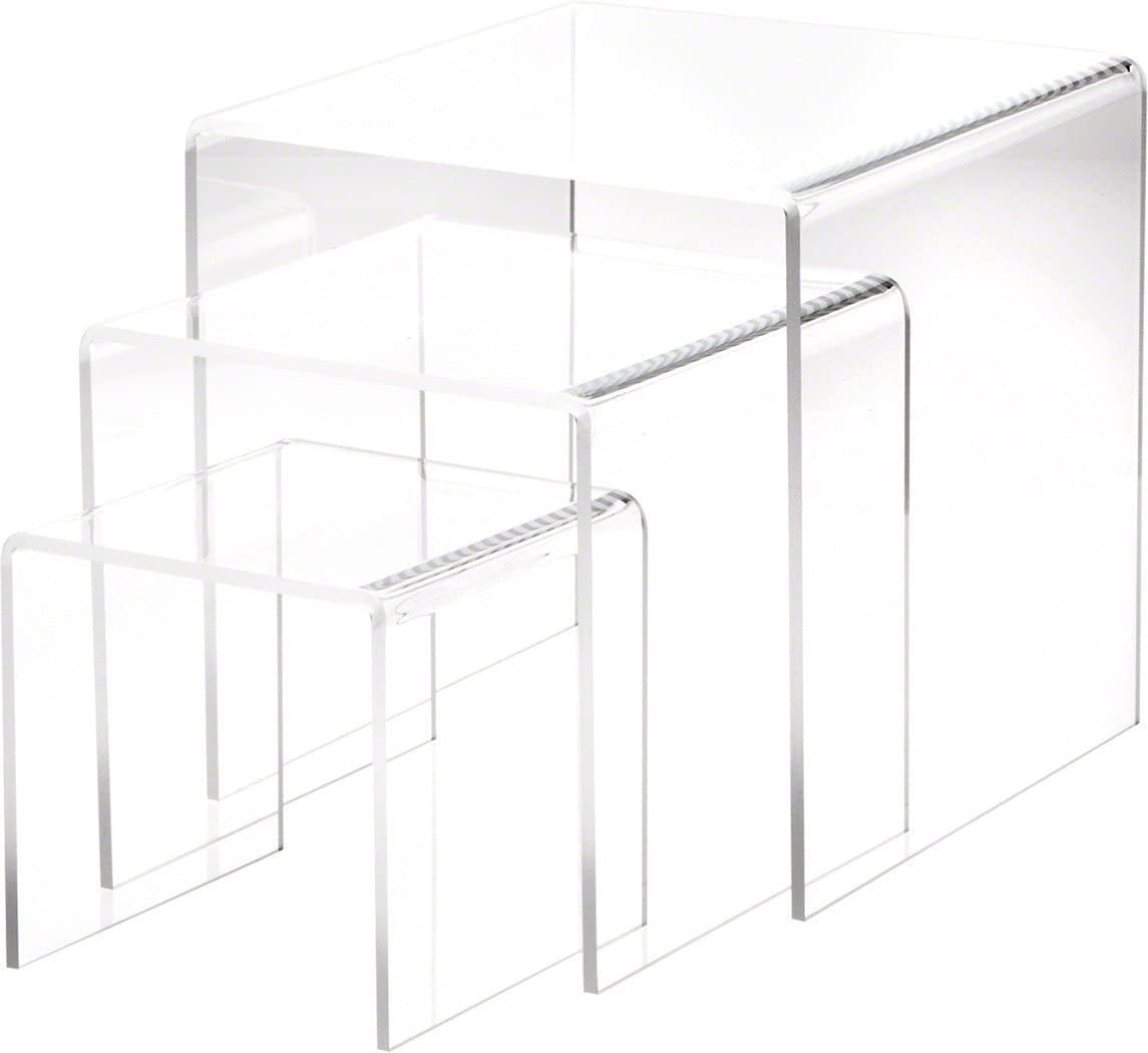 3 Piece Acrylic Riser Set (Medium Squares)