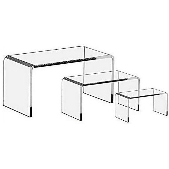 3 Piece Acrylic Riser Set (Small Rectangle)