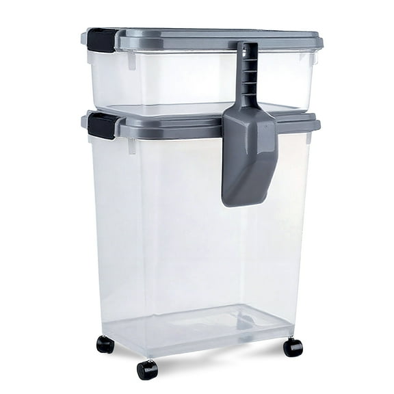 Runbaixing 3-Piece Airtight Dog Food Storage Container Combo with Scoop, 31 QT + 10 QT, Pet Food Dispenser for Dry Food