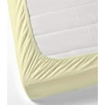 thumbnail image 1 of 3 Piece All Around Elastic Fitted Bedsheet, 100% Egyptian Cotton 400 Thread Count - King Size 14 Inch Deep Pocket - Ivory Solid., 1 of 6