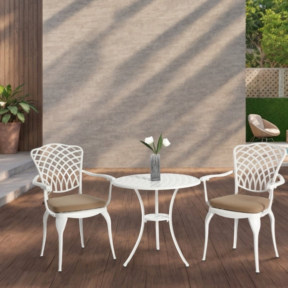 3 Piece All - Weather Patio Bistro Set / Rust & Fade Proof for Outdoor Use