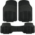 thumbnail image 1 of 3-Piece All Weather Solid Rubber Trimmable Front and Rear Universal Car Van Truck Floor Mats Set, 1 of 7