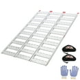 thumbnail image 1 of 3-Piece Aluminum ATV Loading Ramps with Black Anti-Slip Traction Surface, Heavy Duty Foldable Utility Trailer Ramp for Four Wheeler, Motorcycle, Lawn Mower & UTV, 1 of 8