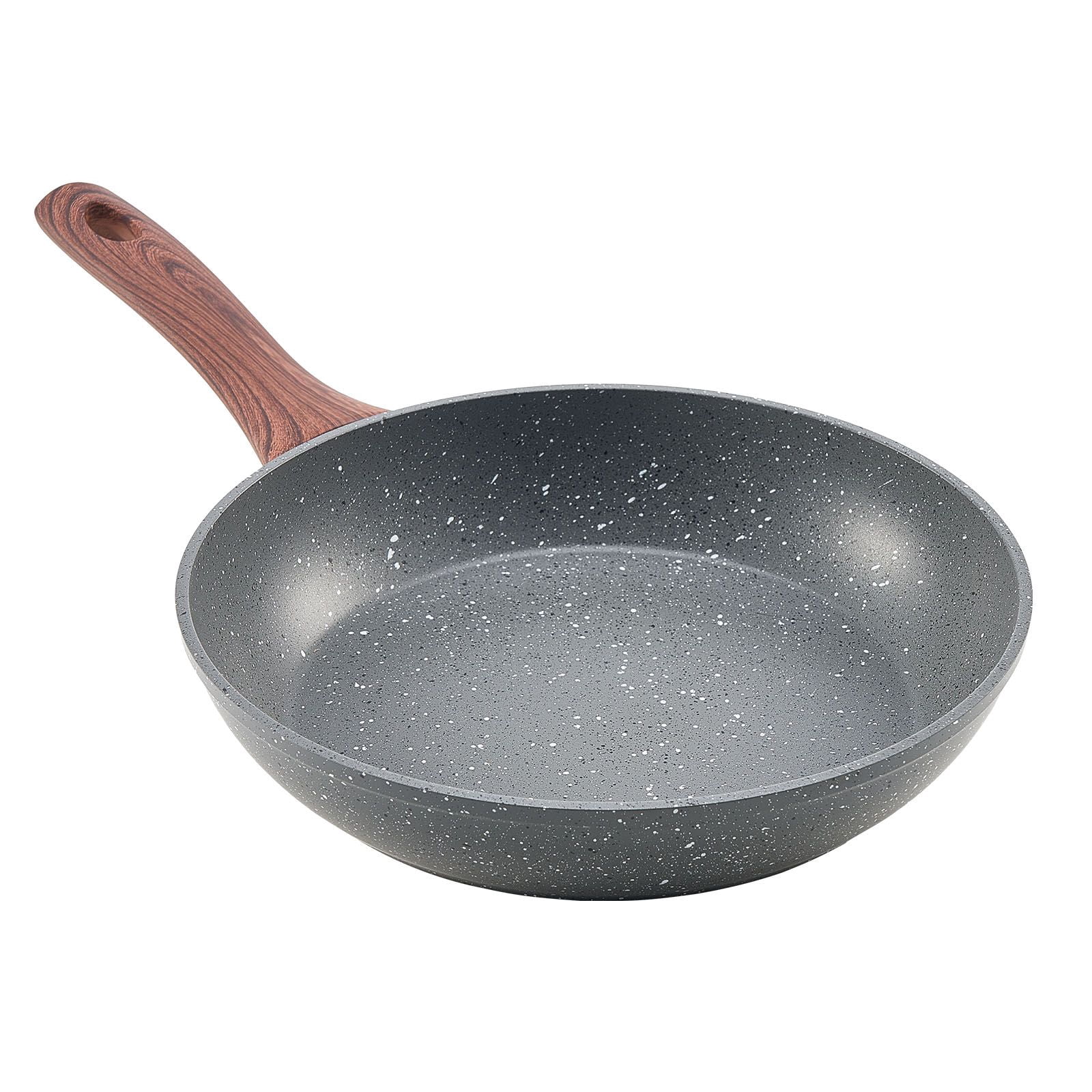 3-Piece Aluminum Skillet Set with Dot-Textured Nonstick Interior, 9.5/11/12 Inch, Bakelite Handle, Induction Compatible