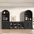 3-Piece Arched Entertainment Center with Storage, 79