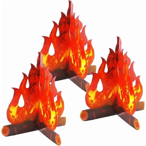 3 Piece Artificial Fire Flame Camping Decorations