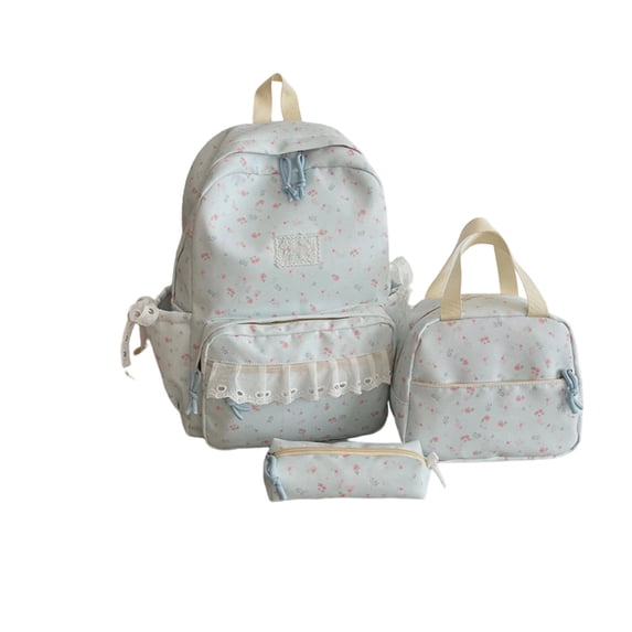 3-Piece Backpack Set for School, Bookbag with Lunch Tote and Pencil Case
