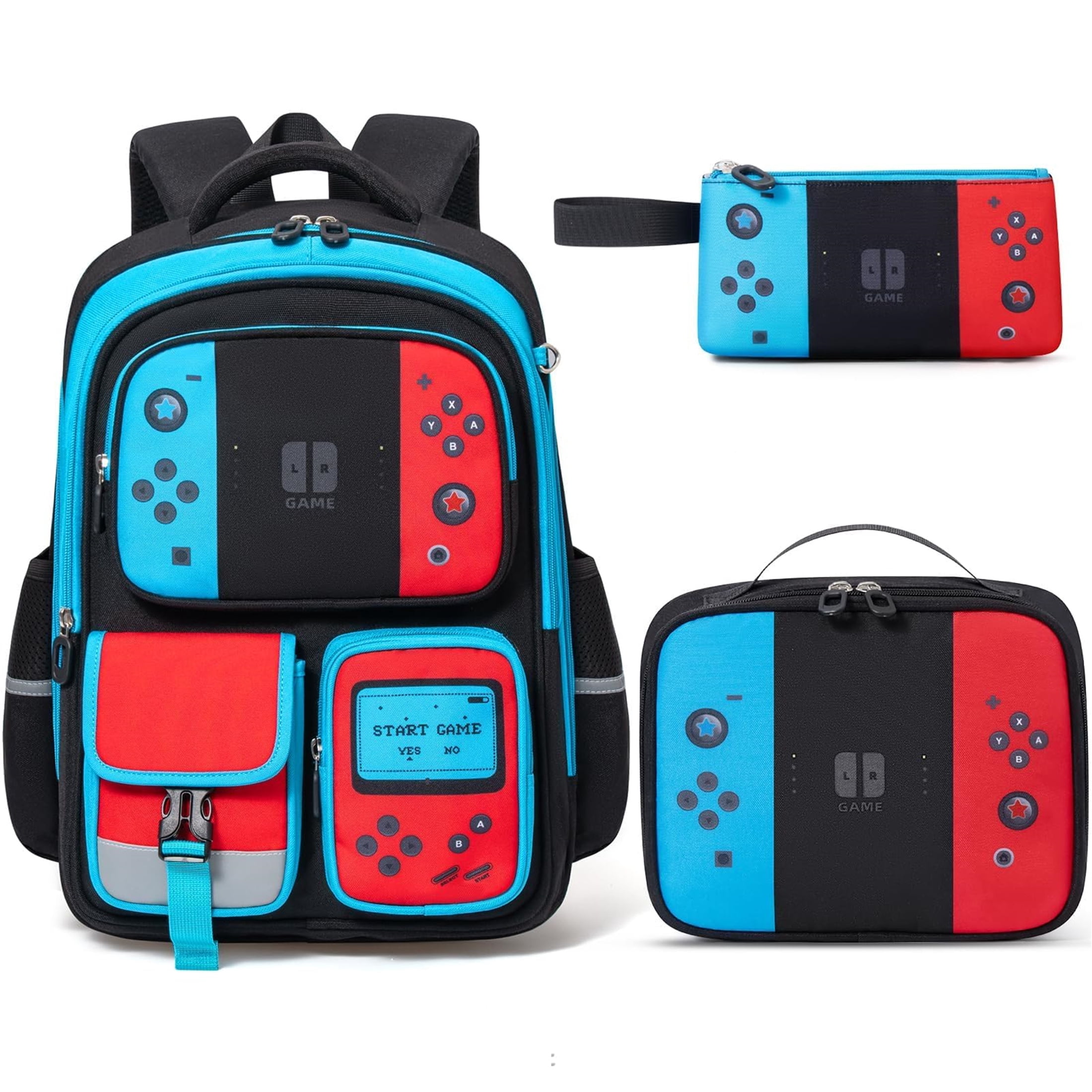 3-Piece Backpacks Set with Insulated Lunch Bag & Pencil Case for