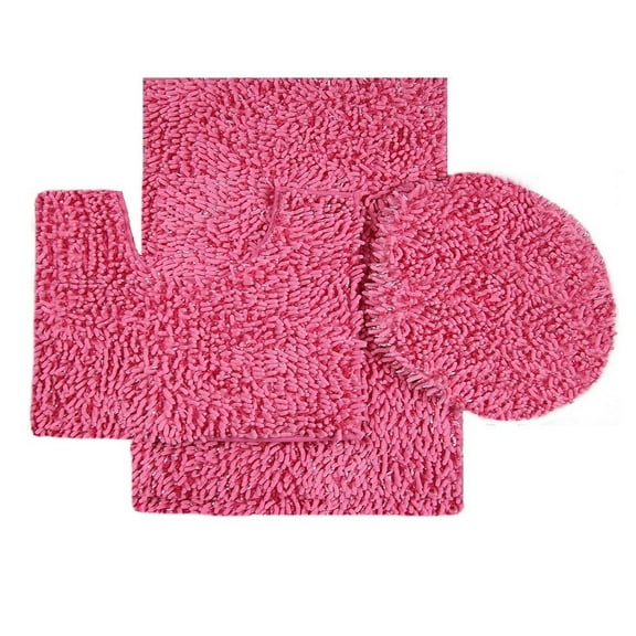 3 Piece Bath Rug Set Mix Chenille
