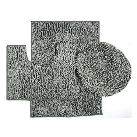 3 Piece Bath Rug Set Mix Chenille