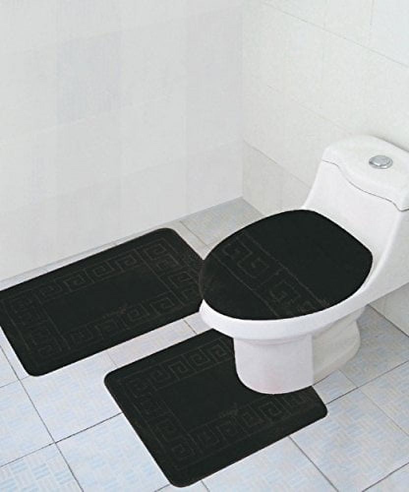 3 Piece Bath Rug Set Pattern Bathroom Rug (20"x32")/large Contour Mat