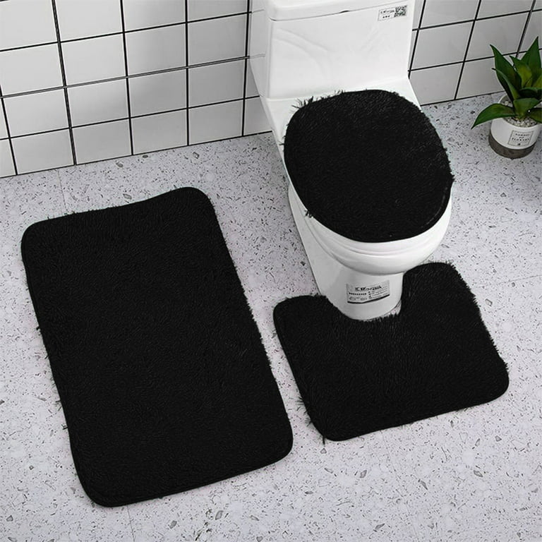 Contoured cheap bath rug