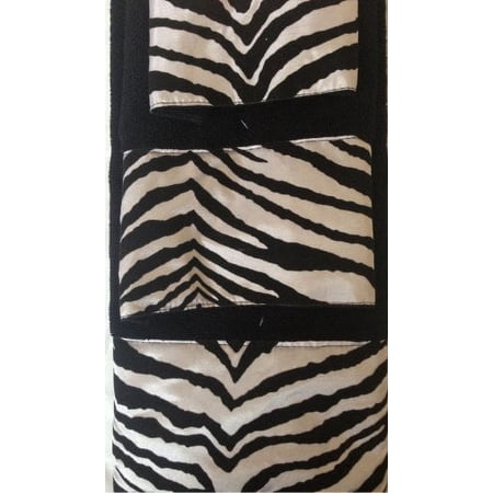3 Piece Bath Towel Set- Black White Zebra Print Wash Had and Bath Towel