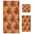 thumbnail image 1 of 3 Piece Bath Towels Set Bath Towel, Hand Towel and Face Towel for Bathroom, Gym, Hotel 3d Pumpkin, 1 of 8