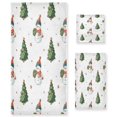 thumbnail image 1 of 3 Piece Bath Towels Set Bath Towel, Hand Towel and Face Towel for Bathroom, Gym, Hotel Cute Snowman and Christmas Tree, 1 of 8