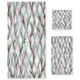 thumbnail image 1 of 3 Piece Bath Towels Set Bath Towel, Hand Towel and Face Towel for Bathroom, Gym, Hotel Mint Green Vines, 1 of 8
