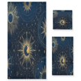 thumbnail image 1 of 3 Piece Bath Towels Set Bath Towel, Hand Towel and Face Towel for Bathroom, Gym, Hotel Mysterious Celestial Pattern, 1 of 8