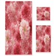 thumbnail image 1 of 3 Piece Bath Towels Set Bath Towel, Hand Towel and Face Towel for Bathroom, Gym, Hotel Red Watercolor Flowers, 1 of 8