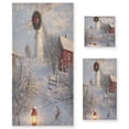 thumbnail image 1 of 3 Piece Bath Towels Set Bath Towel, Hand Towel and Face Towel for Bathroom, Gym, Hotel Snowy Winter, 1 of 8
