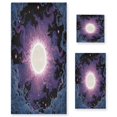 thumbnail image 1 of 3 Piece Bath Towels Set Bath Towel, Hand Towel and Face Towel for Bathroom, Gym, Hotel Solar Vortex, 1 of 8