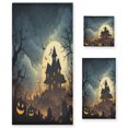 thumbnail image 1 of 3 Piece Bath Towels Set Bath Towel, Hand Towel and Face Towel for Bathroom, Gym, Hotel Spooky Haunted House, 1 of 8