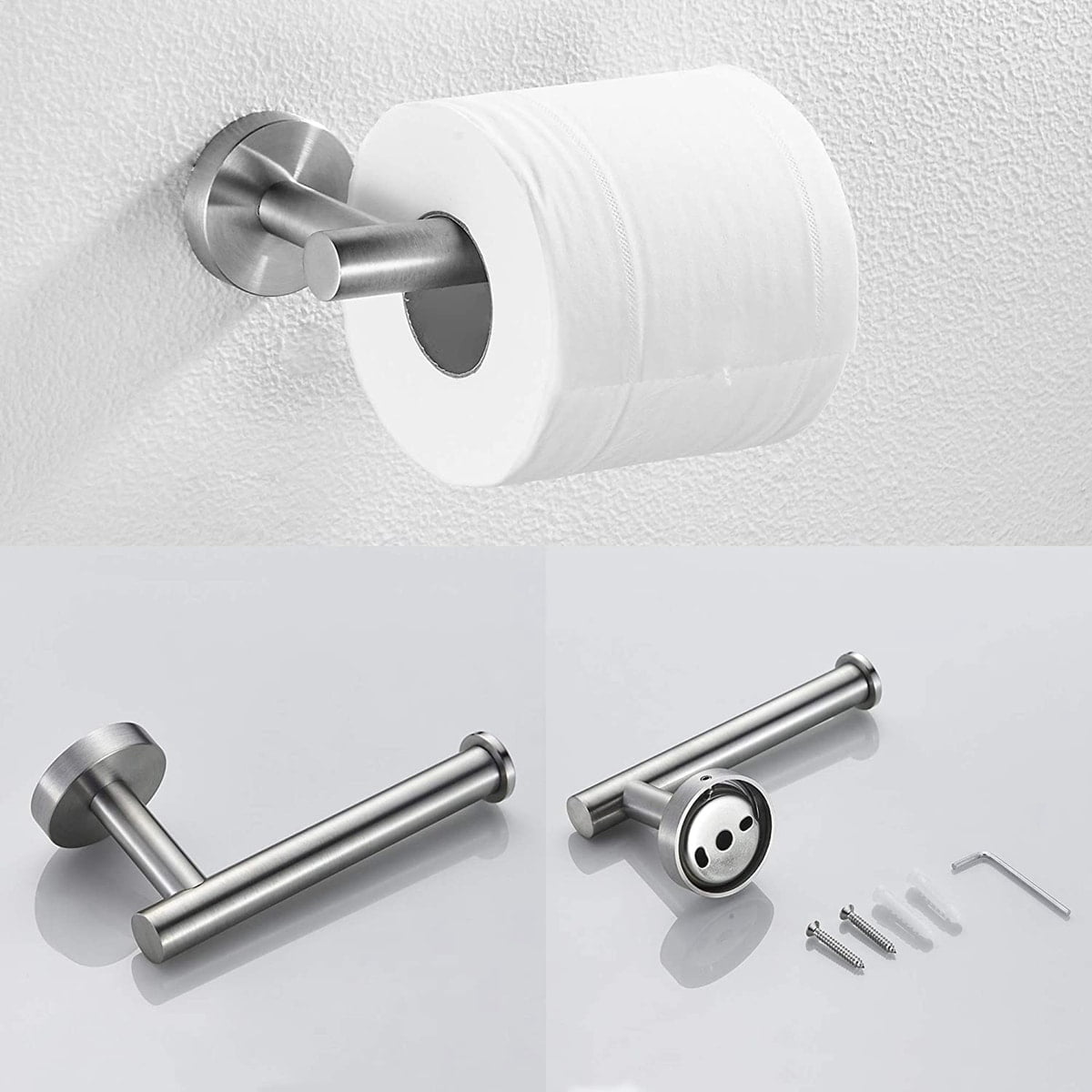 Brushed Nickel 3-Piece Bathroom Hardware Set