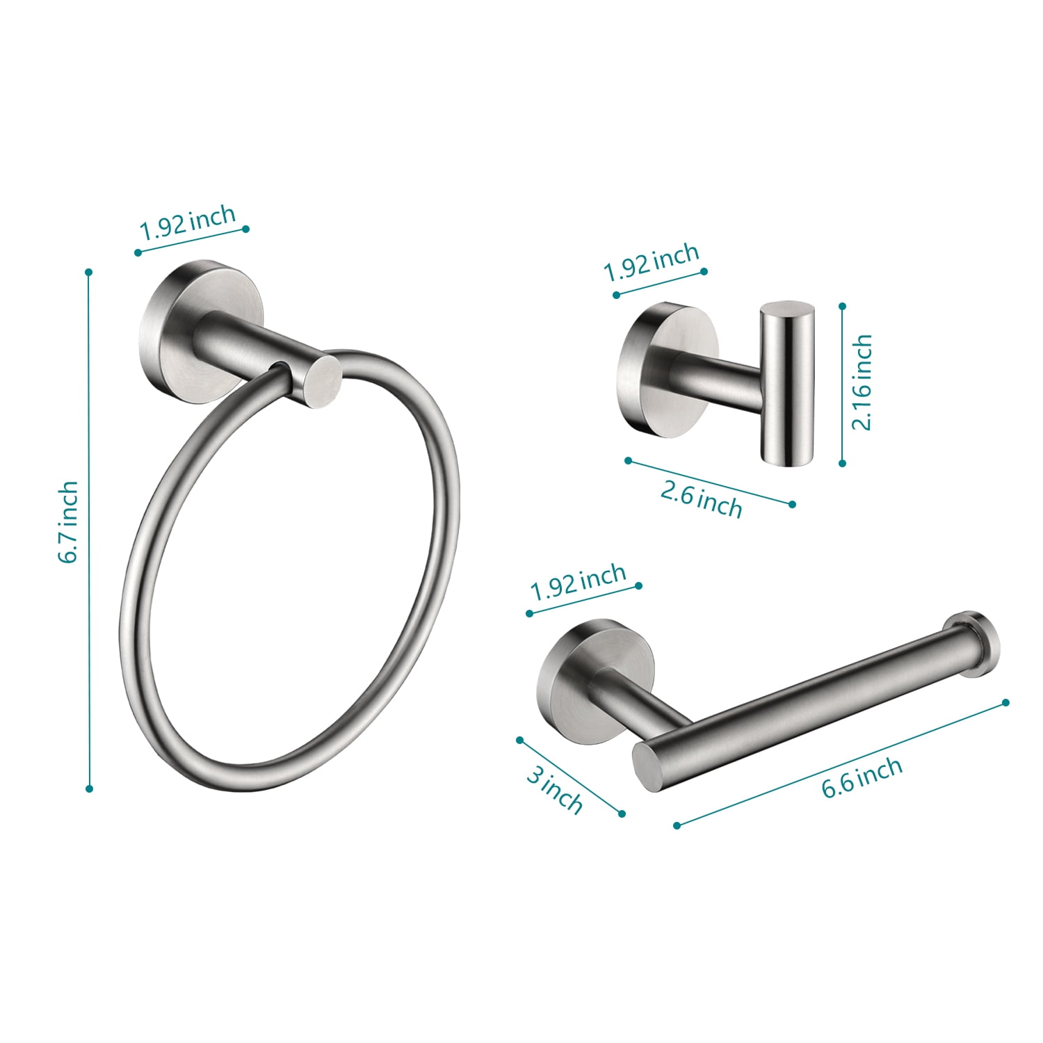 3 Piece Bathroom Hardware Set