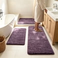 thumbnail image 1 of 3 Piece Bathroom Rug Set, 47 Inch Memory Foam Bath Mat Set, Soft Plush Absorbent Non Slip Floor Mats, Machine Washable Bathroom Rugs for Laundry Room Living Room Bedroom Home, 1 of 6