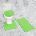 thumbnail image 1 of Gorgeous Home Linen 3pc Bathroom Soft Rug Set Large Rug , Contour Mat, and Toilet Lid Cover Rubber Backing Solid Color Lime Green #6, 1 of 6