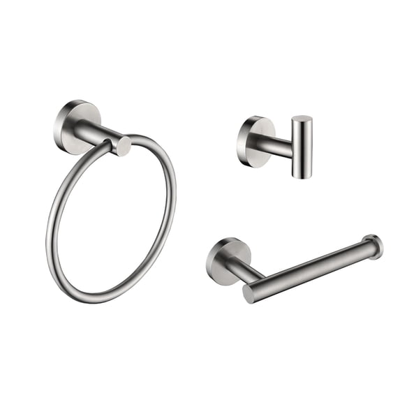 3-Piece Bathroom Towel Rack Set, Wall-Mounted & Hidden Screw Design, Easy Assembly, Brushed Nickel
