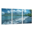 thumbnail image 1 of 3 Piece Beach Fantasy Canvas Wall Art For Living Room Wall Decorations For BedroomLandscape Painting Modern Home Decor Stretched And Framed Ready To Hang Pictures 16x24 inch 3pcs, 1 of 4