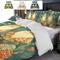 thumbnail image 1 of 3 Piece Bed Sheets Queen Size 79x91in Bedding Set with Duvet Cover 2 Pillowcases Soft Microfiber Easter Bunny Pattern Wrinkle Free Easy Care by PALIFEUR, 1 of 7